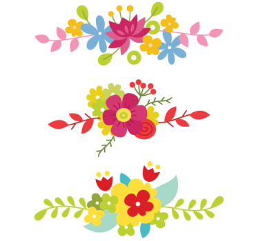 Sticker decorativo set cornici fiori - TenStickers