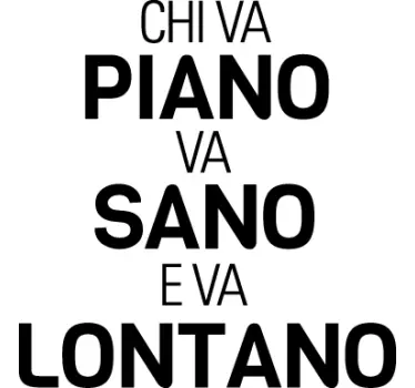 Sticker decorativo chi va piano - TenStickers