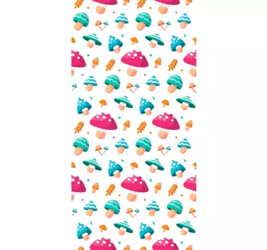 Adesivo per frigo motivo a fungo colorato - TenStickers