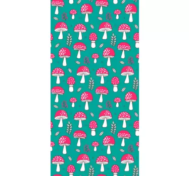 Adesivo per frigo copertina con motivo a fungo - TenStickers
