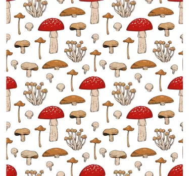 Adesivo per frigo decorazioni da cucina a forma di fungo - TenStickers