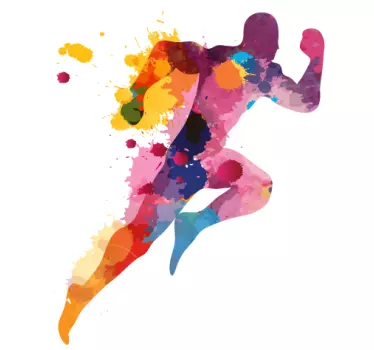 Sticker decorativo corsa e colore - TenStickers
