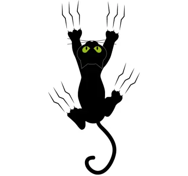 Adesivo bambini gatto sulla parete - TenStickers