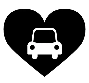 Sticker decorativo auto nel cuore - TenStickers