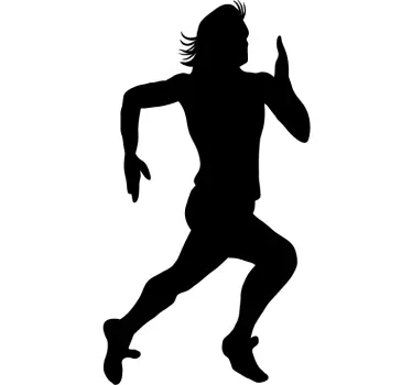 Sticker decorativo silhouette corsa - TenStickers