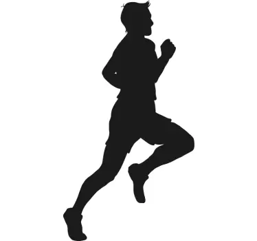 Sticker decorativo silhouette corsa 2 - TenStickers