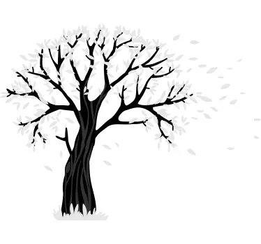 Adesivo testata letto sagoma di albero stilizzato - TenStickers