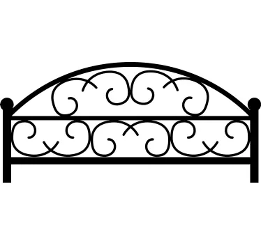 Adesivo testata letto elegante design curvo - TenStickers