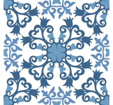 Greca adesiva elegante concetto floreale - TenStickers