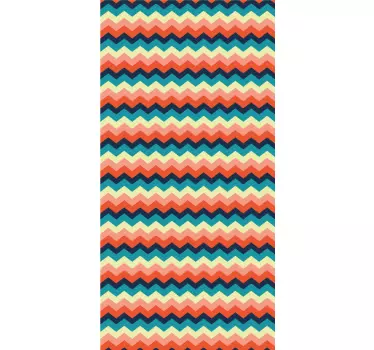 Adesivo per frigo motivo a zigzag colorato - TenStickers