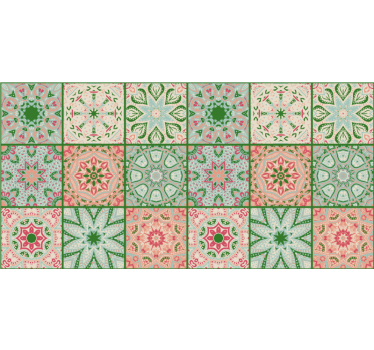 Adesivo decorativo piastrelle a motivi colorati - TenStickers