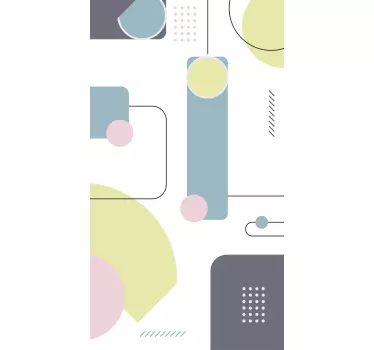 Adesivo per frigo motivi geometrici astratti - TenStickers