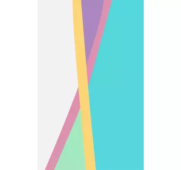 Adesivo per frigo linee geometriche colorate - TenStickers