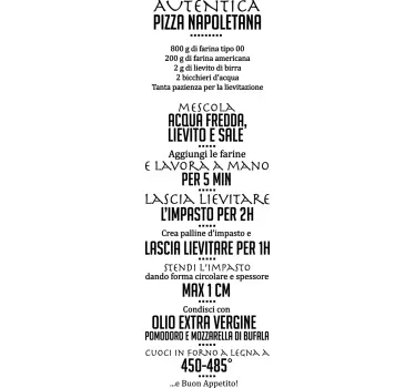 Adesivo murale vera pizza napoletana - TenStickers