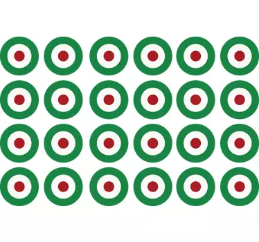 Sticker decorativo cerchi tricolore - TenStickers