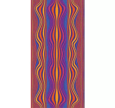 Adesivo per frigo motivo a onde colorate - TenStickers