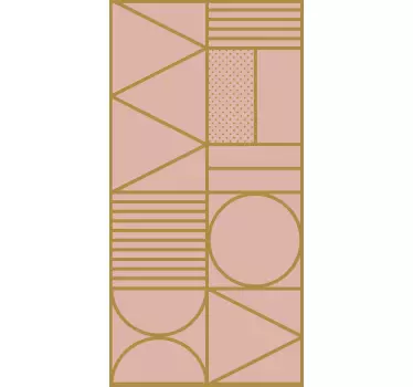 Adesivo per frigo motivo geometrico rosa - TenStickers