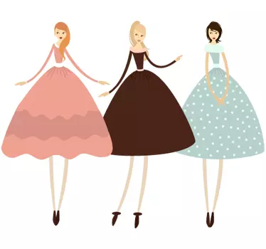 Sticker decorativo trio chic - TenStickers
