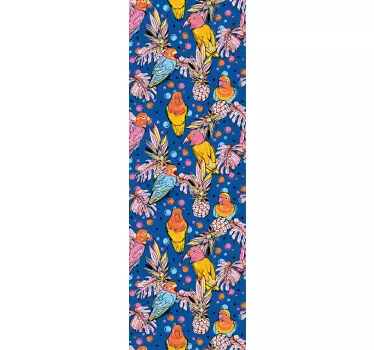 Adesivo per frigo design pappagalli colorati - TenStickers