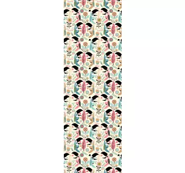 Adesivo per frigo motivo animali colorati - TenStickers