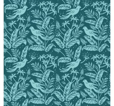 Adesivo decorativo motivi botanici di uccelli - TenStickers