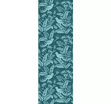 Adesivo per frigo modelli di uccelli tropicali - TenStickers