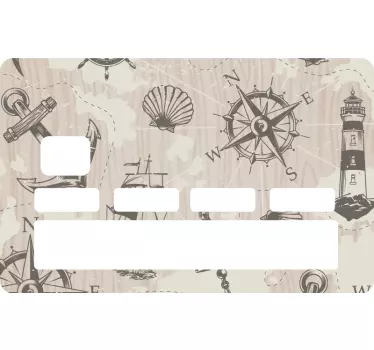 Adesivo carta di credito a tema nautico - TenStickers