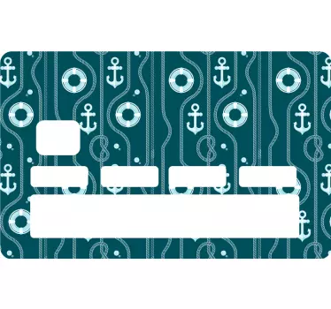 Adesivo carta di credito ancore e cerchi - TenStickers