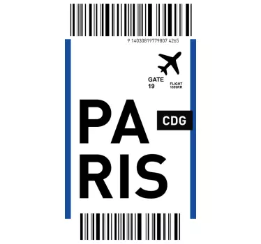 Adesivo huawei biglietto aereo parigi - TenStickers