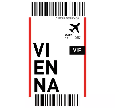 Adesivo Huawei carta d'imbarco viennese - TenStickers
