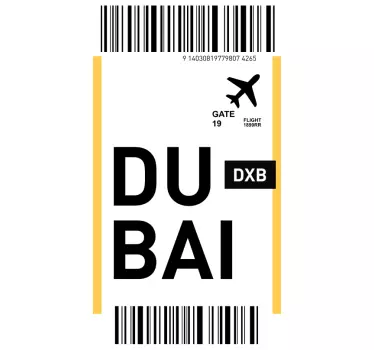 Adesivo Huawei carta d'imbarco di dubai - TenStickers