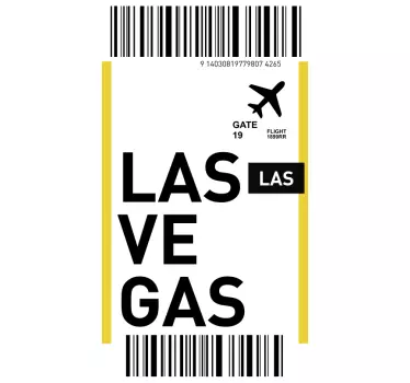 Adesivo Huawei carta d'imbarco di las vegas - TenStickers