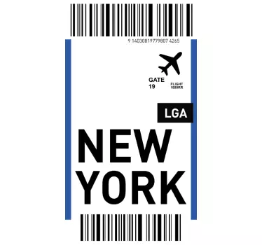 Adesivo huawei biglietto aereo new york - TenStickers