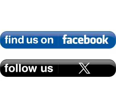 Sticker decorativo Facebook e Twitter - TenStickers