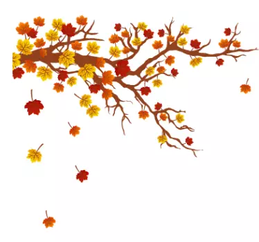 Sticker decorativo albero autunno - TenStickers