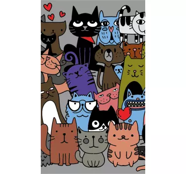 Adesivo Xbox collezione di gatti colorati - TenStickers