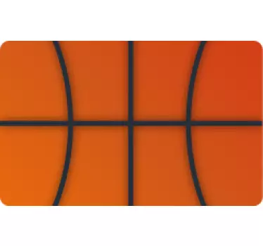 Adesivo carta di credito ispirato al basket - TenStickers