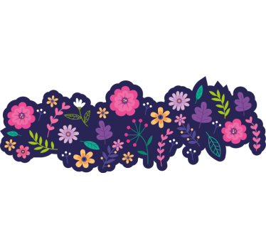 Adesivo per bici con bordo floreale - TenStickers