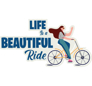 Adesivo per bici illustrazione di una bella corsa - TenStickers