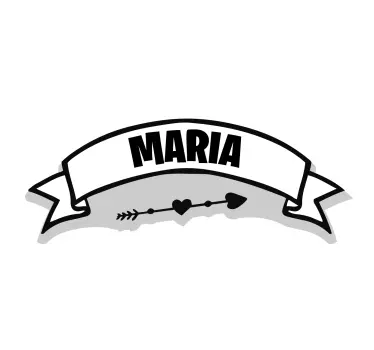 Adesivo per bici banner con nome personalizzato - TenStickers