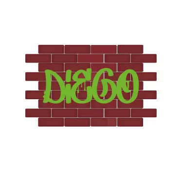 Adesivo per bici graffiti con nome personalizzato - TenStickers