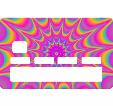 Adesivo carta di credito effetto psichedelico - TenStickers