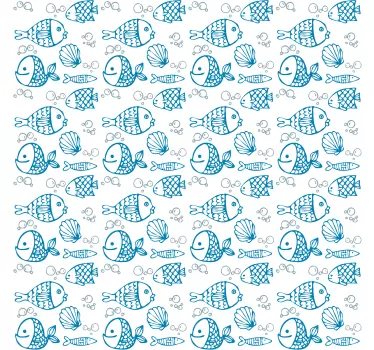 Adesivo per frigo motivi di pesci fantasiosi - TenStickers