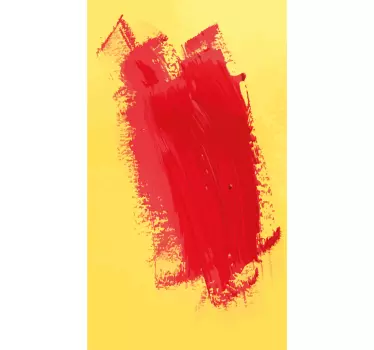 Adesivo per frigo pennellata rossa audace - TenStickers
