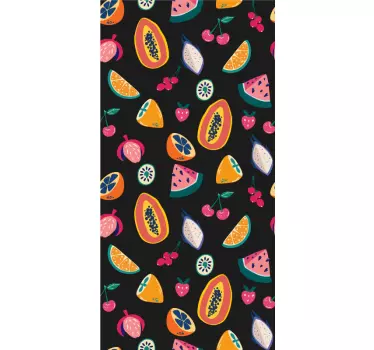 Adesivo per frigo illustrazioni di frutta vivace - TenStickers