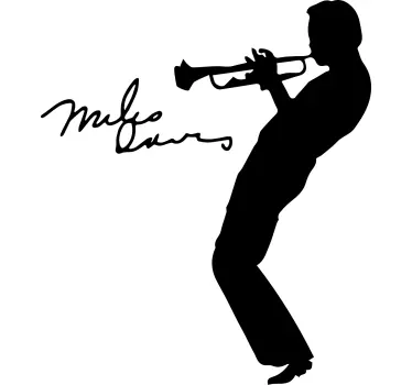 Adesivo murale salotto Miglia davis silhouette - TenStickers