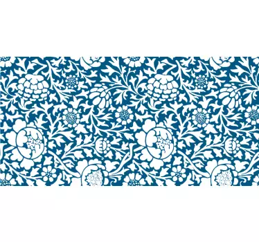 Carta adesiva per mobile floreale blu e bianco - TenStickers