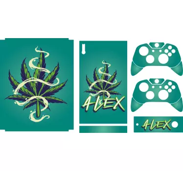 Adesivo Xbox design personalizzato di marijuana - TenStickers