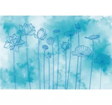 Adesivo carta di credito disegno di fiore di loto - TenStickers