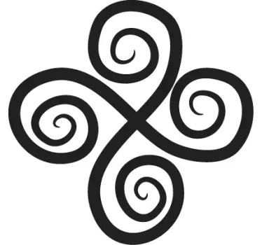Adesivo geometrico elemento di rotazione elegante - TenStickers